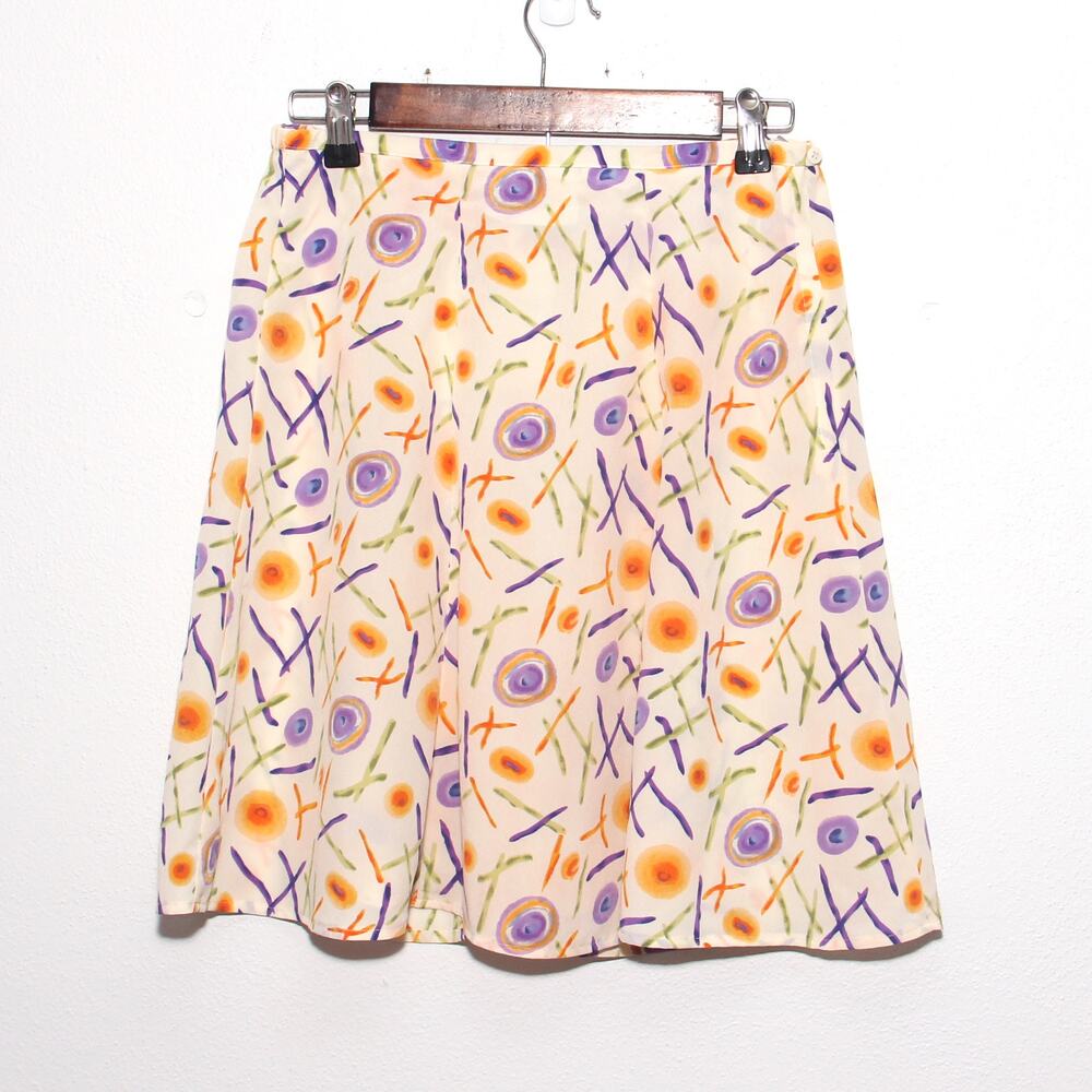 Vintage NEW Casual Corner Abstract A-Line Skirt Size 6